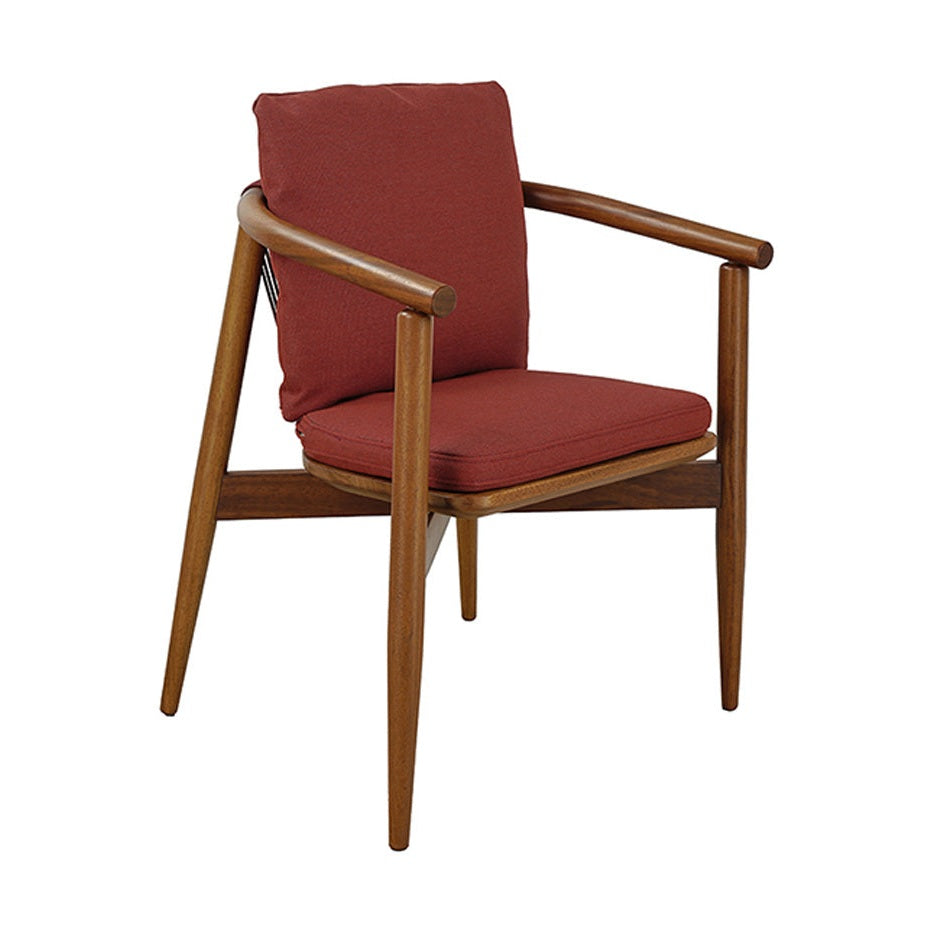 Armstoel Ernak - Beukenhouten frame – stoffen koord rug – kussens AC-2064 1
