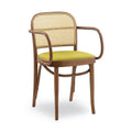 Armstoel Marley  - Rotan rug, gestoffeerde zitting met armleuningen AC-2644 1