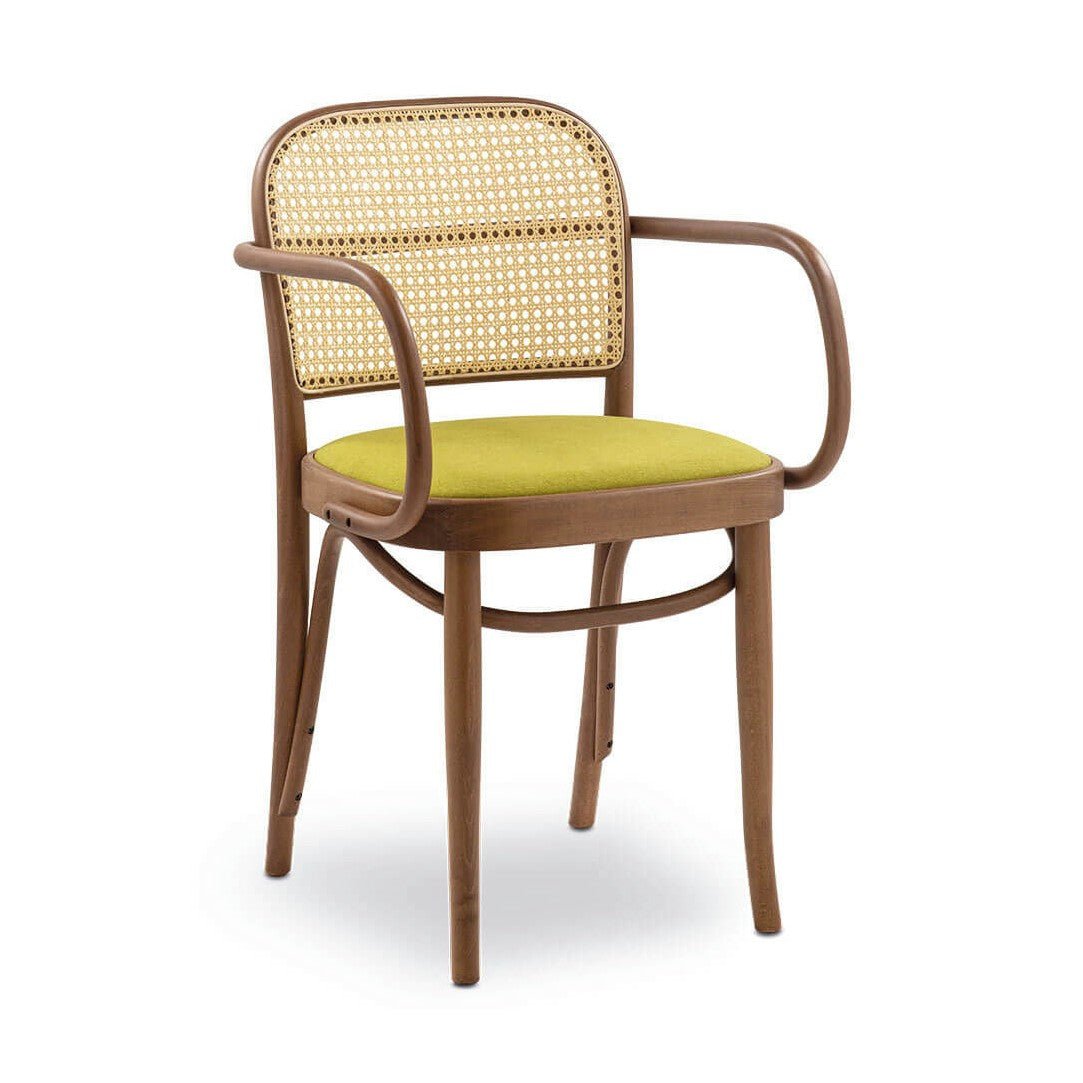 Armstoel Marley  - Rotan rug, gestoffeerde zitting met armleuningen AC-2644 1
