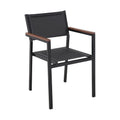 Armstoel Primavera - Aluminium frame – tropisch houten armleuningen – textilene zitting en rug AC-2058 1