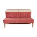 Bank Paolozzi - Houten frame – bovenkant rug rotan – gestoffeerde zitting en rug SF-1844 1