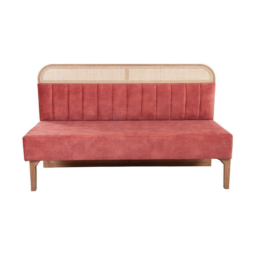Bank Paolozzi - Houten frame – bovenkant rug rotan – gestoffeerde zitting en rug SF-1844 1