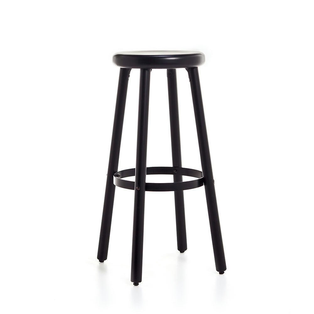 Barkruk Merle - Beukenhout – zithoogte 80 cm, zwarte metalen ring BS-1508 1
