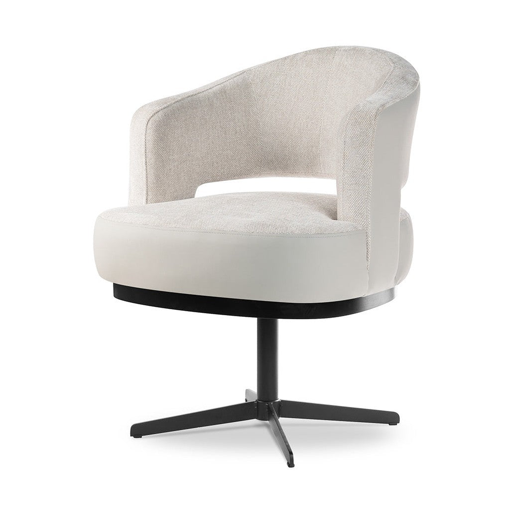 Stoel  Hannah - Draaibare Metalen Poot - Zwart AC-2373 1