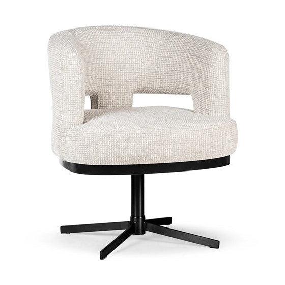 Stoel  Teun - Draaibare Metalen Poot - Zwart AC-2433 1
