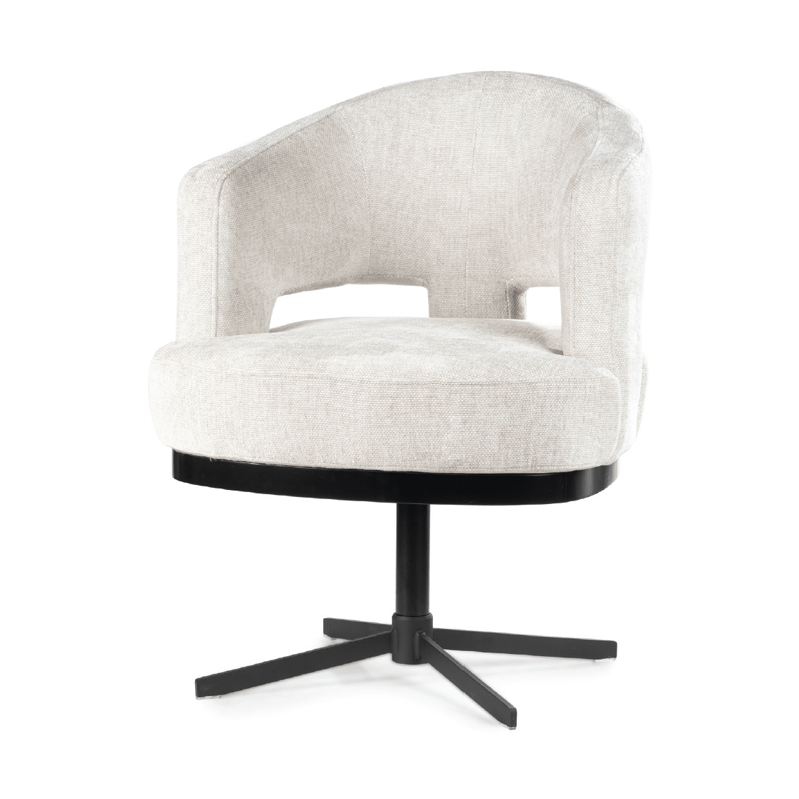 Stoel  Tobias - Draaibare Metalen Poot - Zwart AC-2431 1