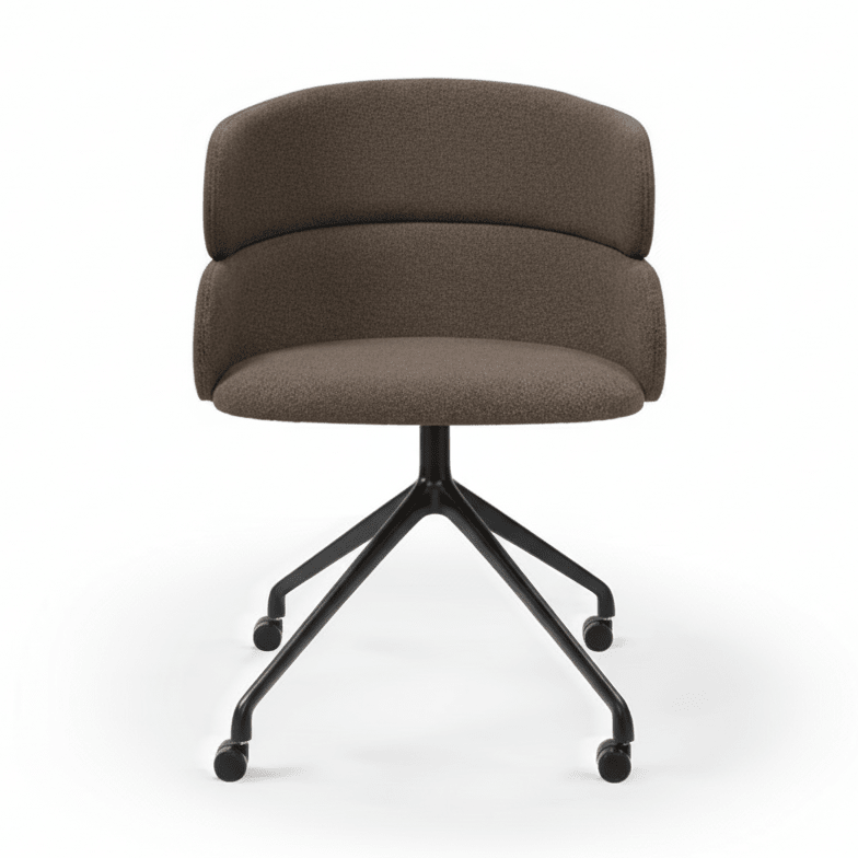 Stoel Fayenne - met armleuning  spinpoot met wieltjes CH-2537 1