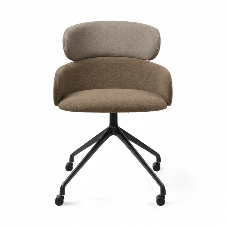 Stoel Fayenne - spinpoot met wieltjes CH-2531 1
