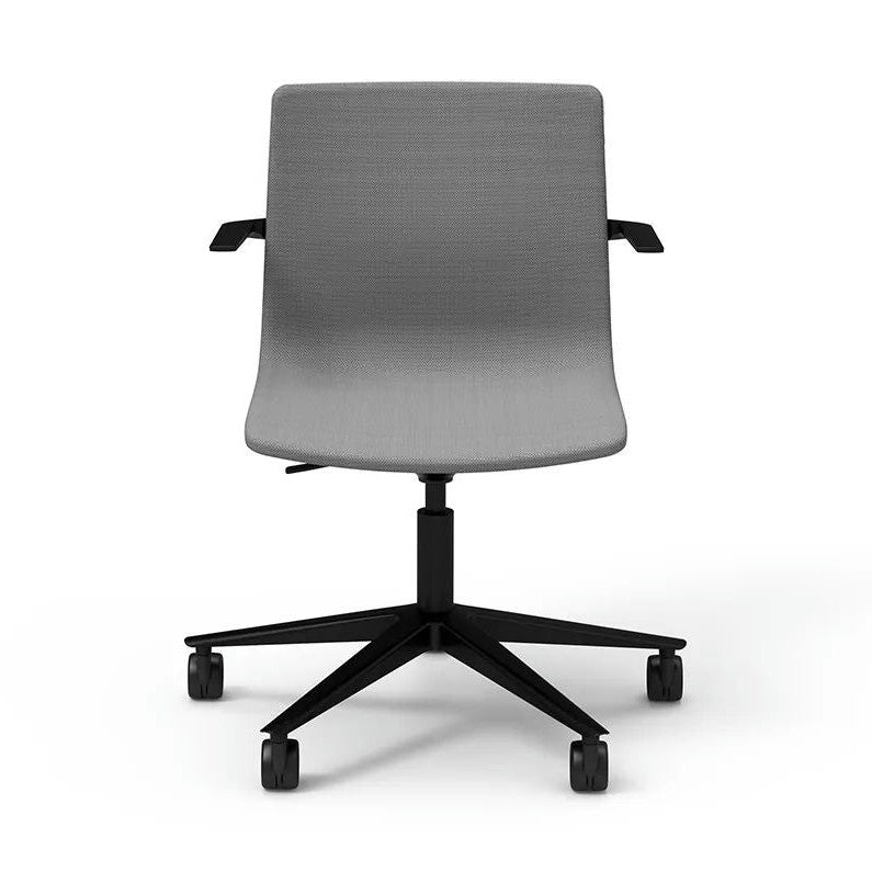 Stoel Kenzo - lage rug met armleuning kruispoot met wieltjes CH-2480 1
