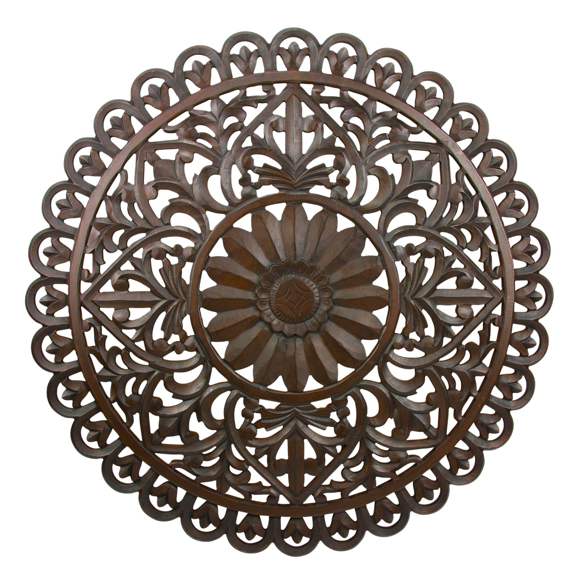 Muurdecoratie Mandala Wanddecoratie hout gesneden 90 cm &gt; Liviza