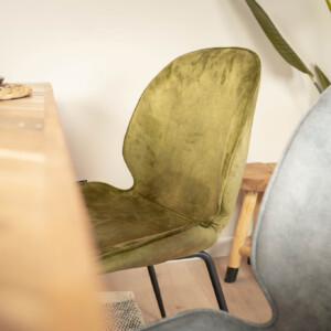 Velvet stoel Vistar - groen (1)