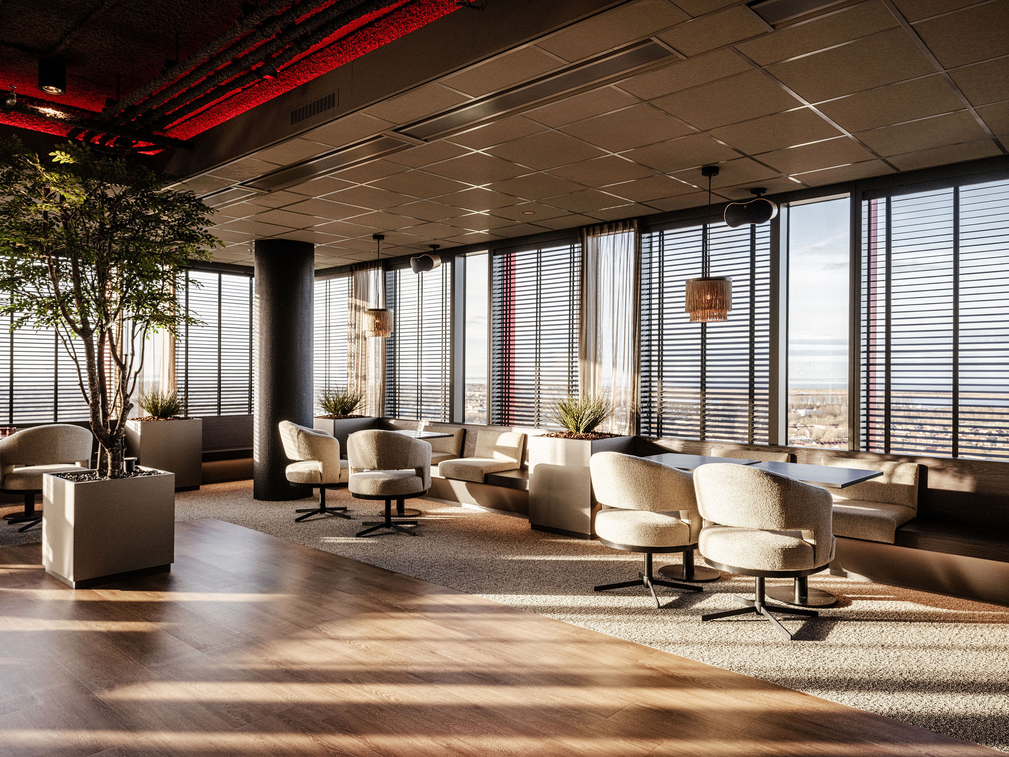 interieurarchitect Wildenberg interieurarchitectuur Benkey WTC Almere 21e verdieping Peter Baas Maretti restaurant